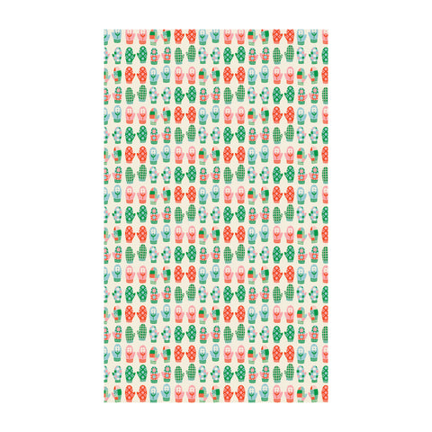 Colorful Mittens Kitchen & Tea Towel with vibrant double-sided patterns, eco-friendly and super absorbent for efficient cleaning.