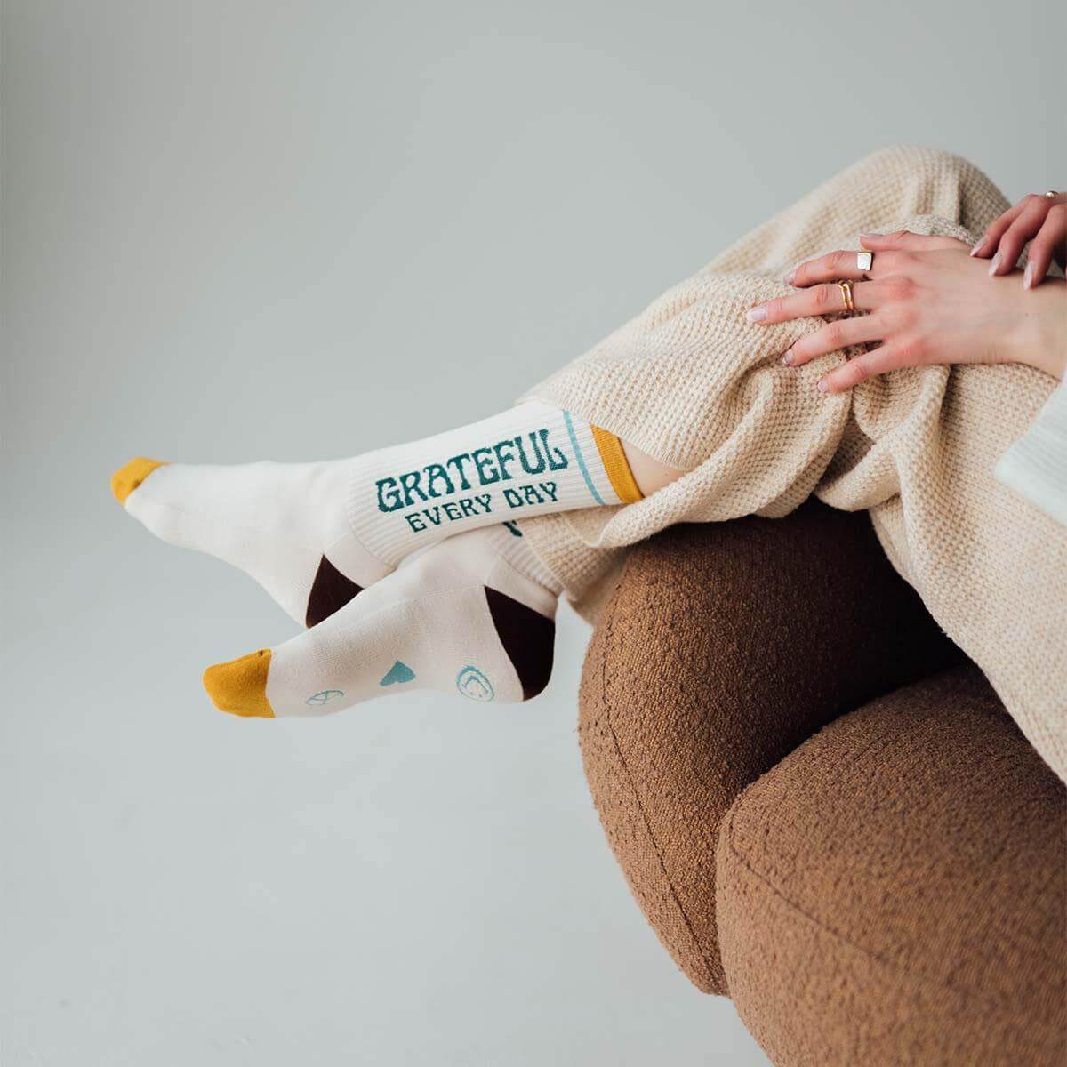 Grateful Every Day Socks - Trek Light