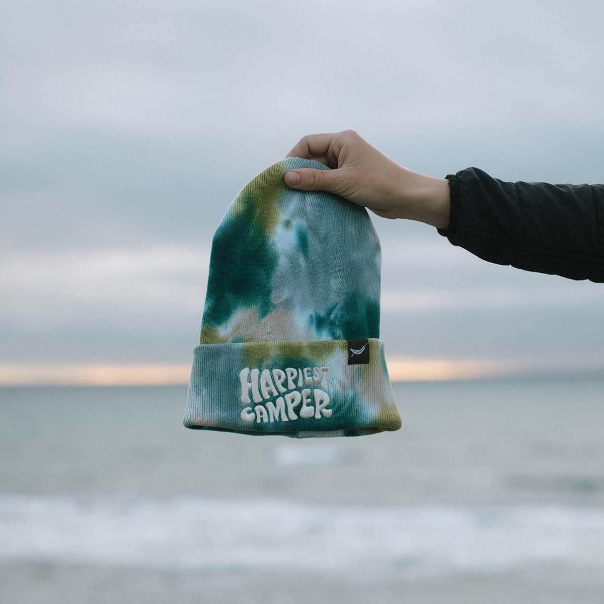 Happiest Camper Tie Dye Beanie - Trek Light