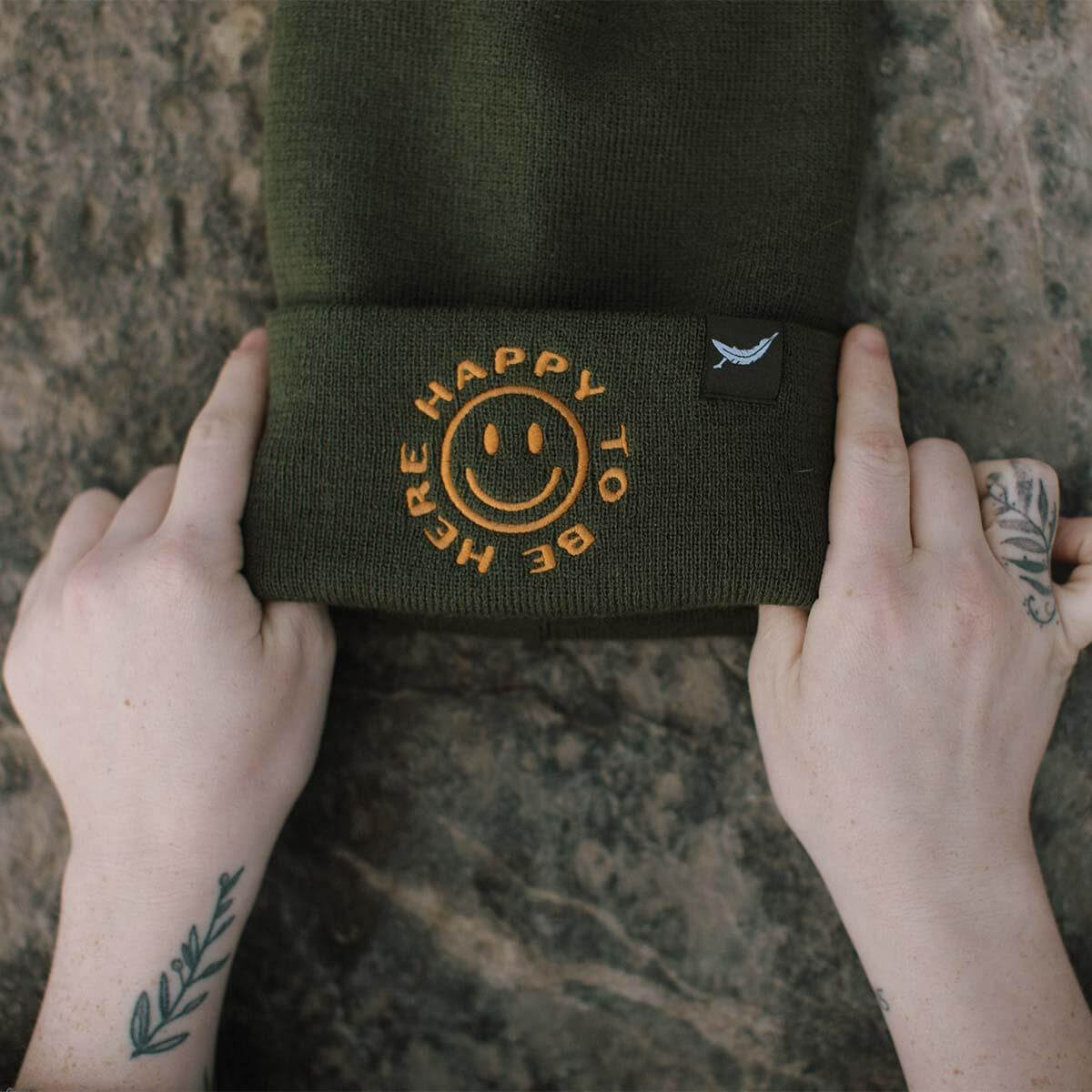 Happy To Be Here Beanie - Trek Light