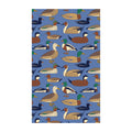 Ducks In A Row Kitchen & Tea Towel with vibrant ducks pattern, 100% recycled, best kitchen towel for quick drying and absorbency.
