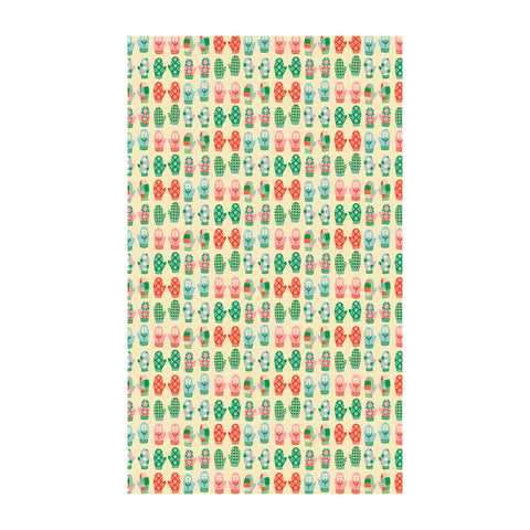 Colorful Mittens kitchen towel featuring vibrant double-sided design, perfect for quick-drying and eco-friendly dish and tea use.