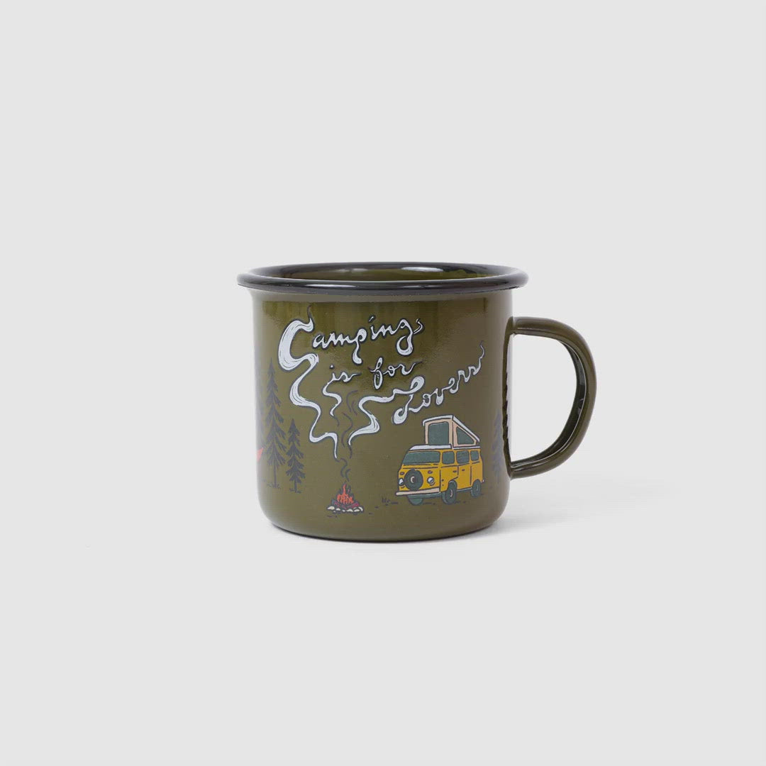 Tin Enamel Camping Coffee Mug I Hate People 