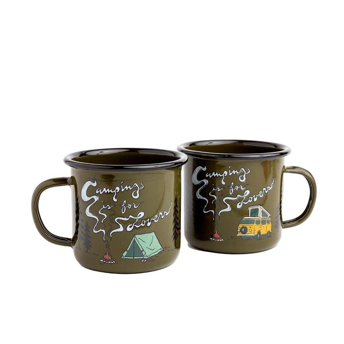 Camping Is For Lovers Enamel Mug - Trek Light