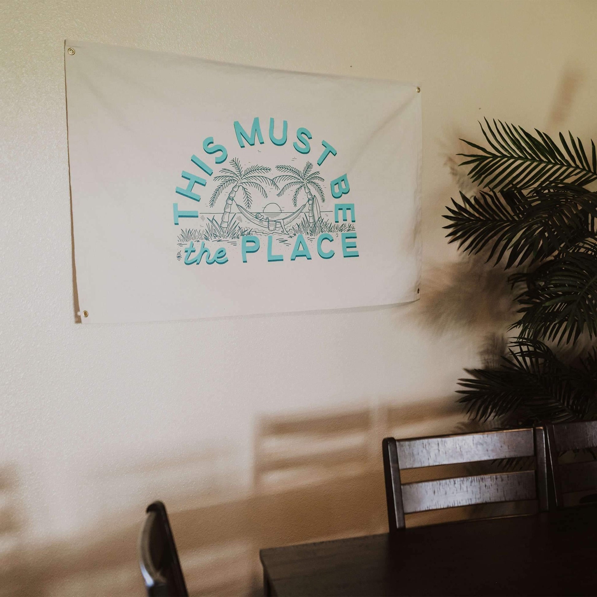This Must Be The Place Canvas Flag - Trek Light