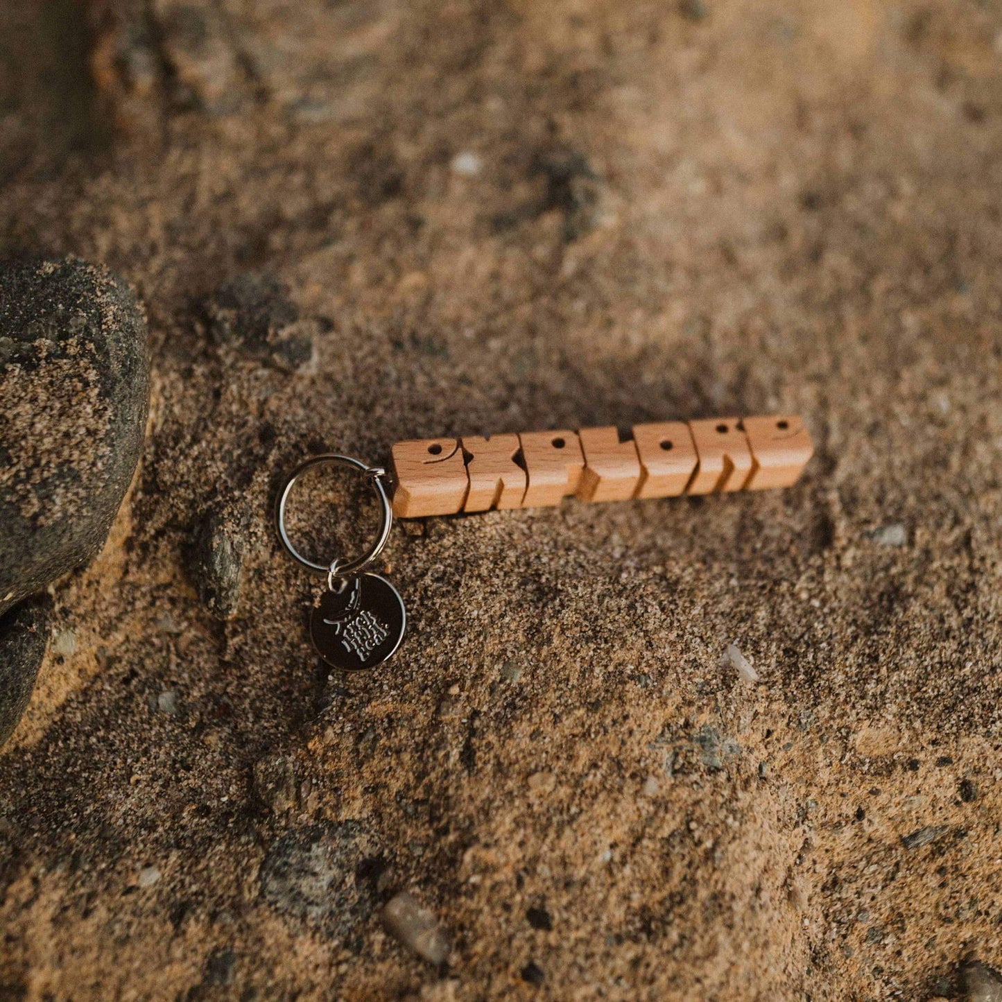 EXPLORE Wood Keychain - Trek Light