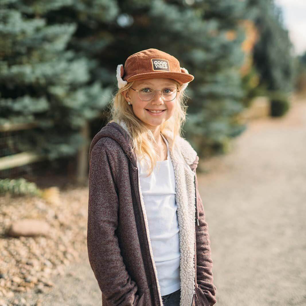 Good Vibes Sherpa Kids Hat - Trek Light