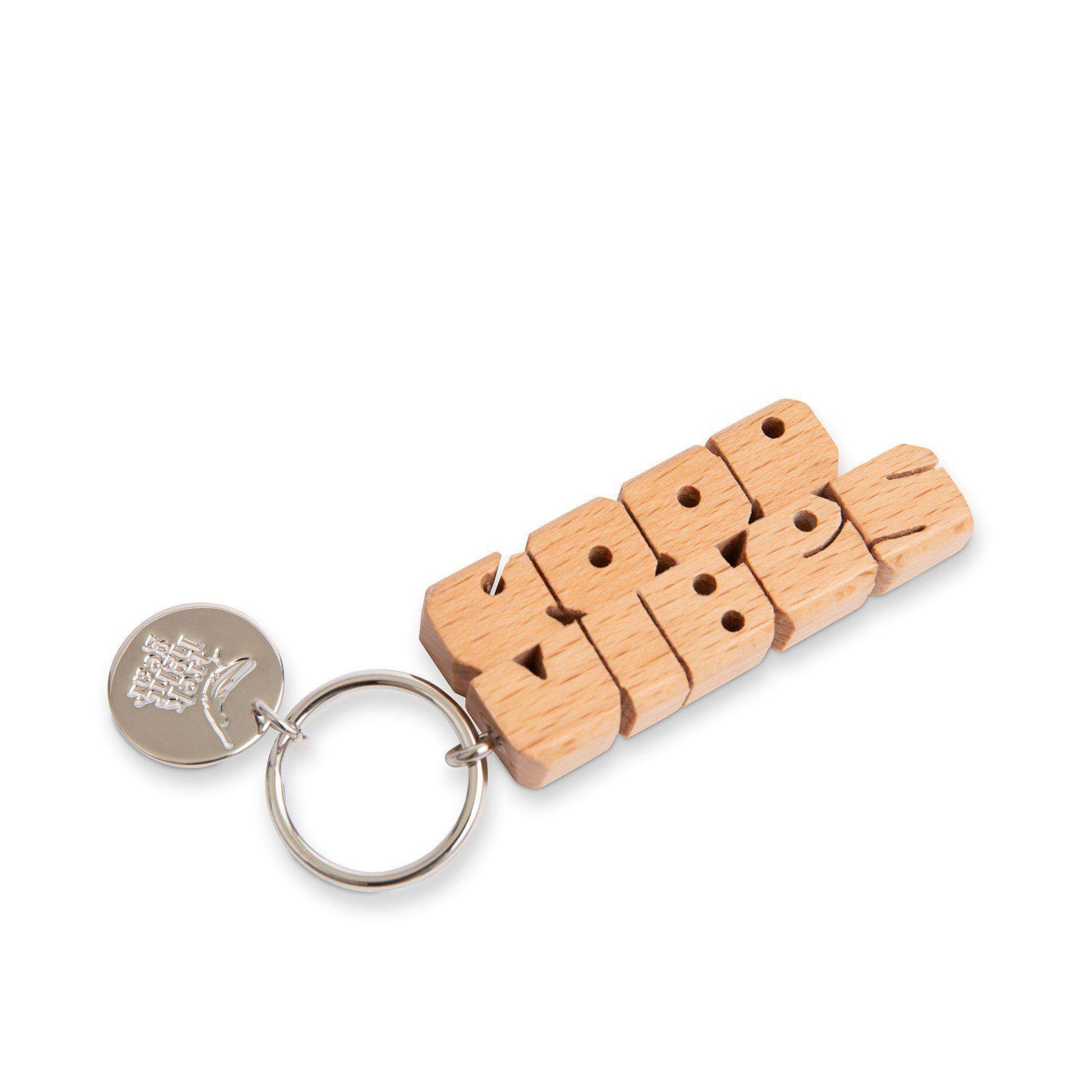 GOOD VIBES Wood Keychain - Trek Light