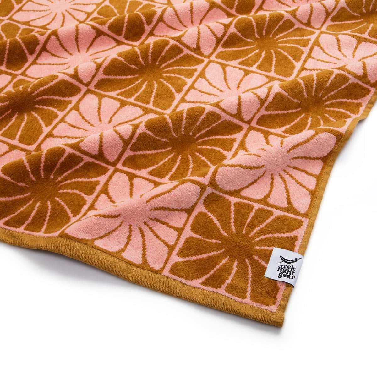 Groovy Flowers Bath Towel. 100% Sustainably Sourced Cotton. Super Soft