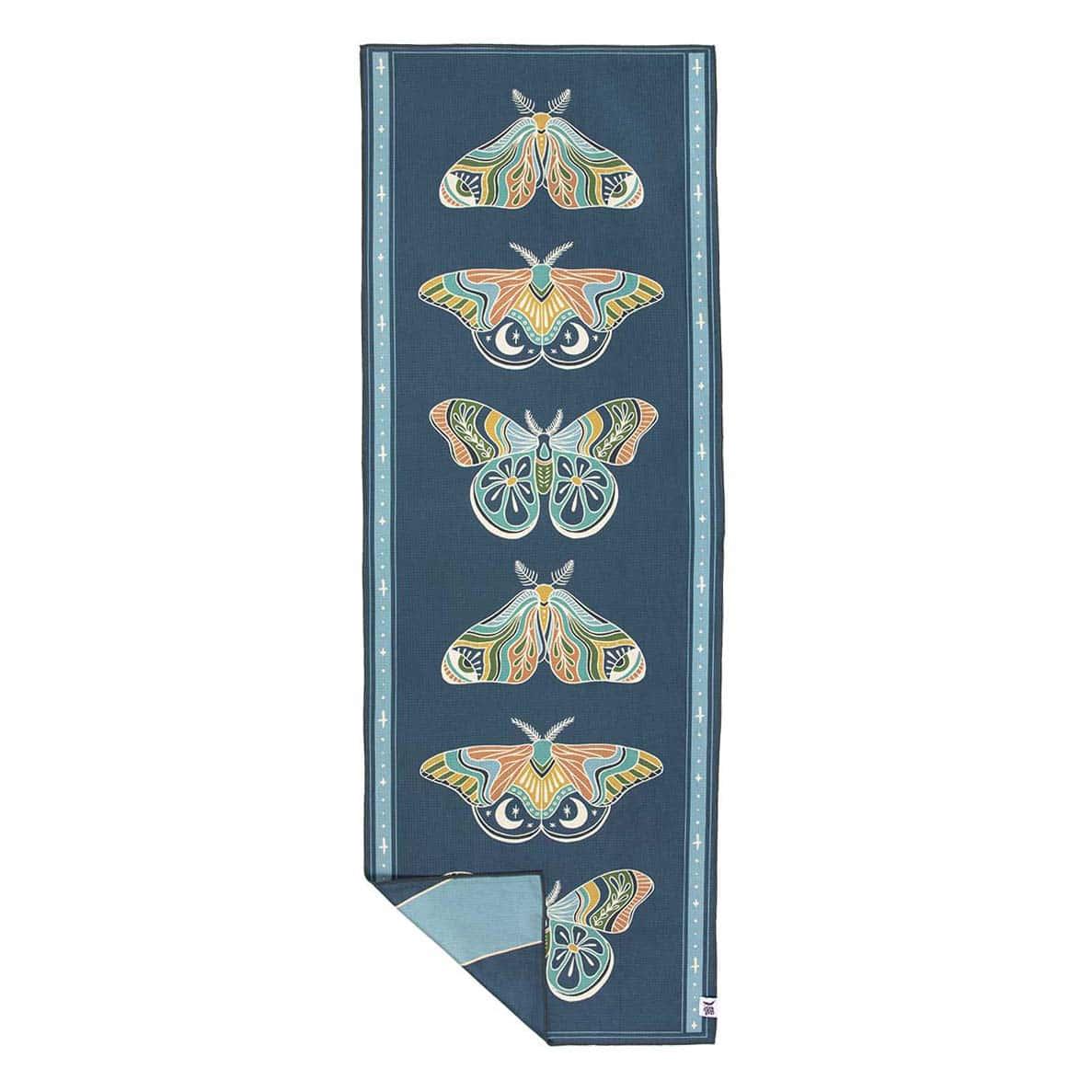 Painted Moth Yoga Towel - Trek Light