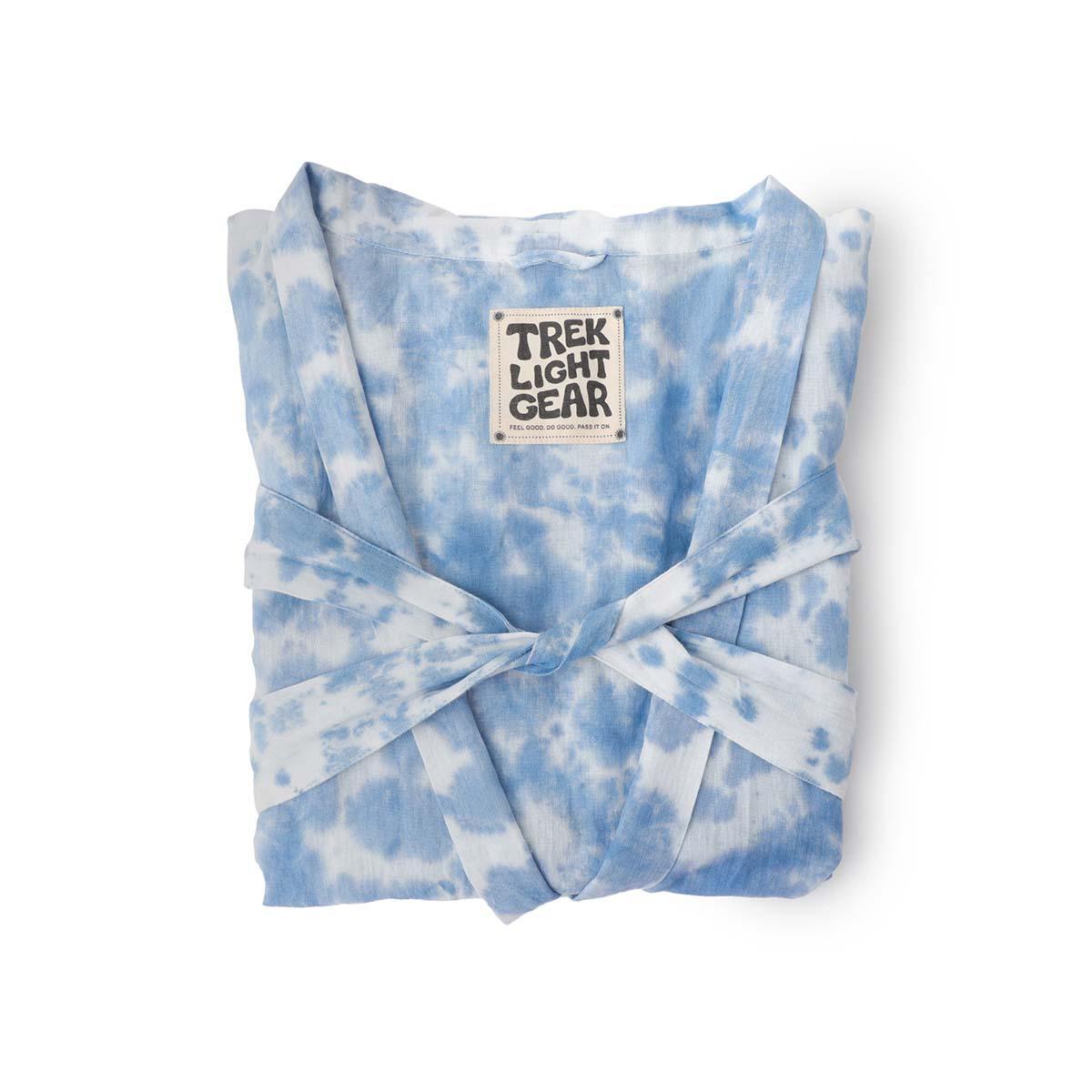 Sky Dye Robe. Fair Trade, Handmade Soft Cotton Robes. Trek Light