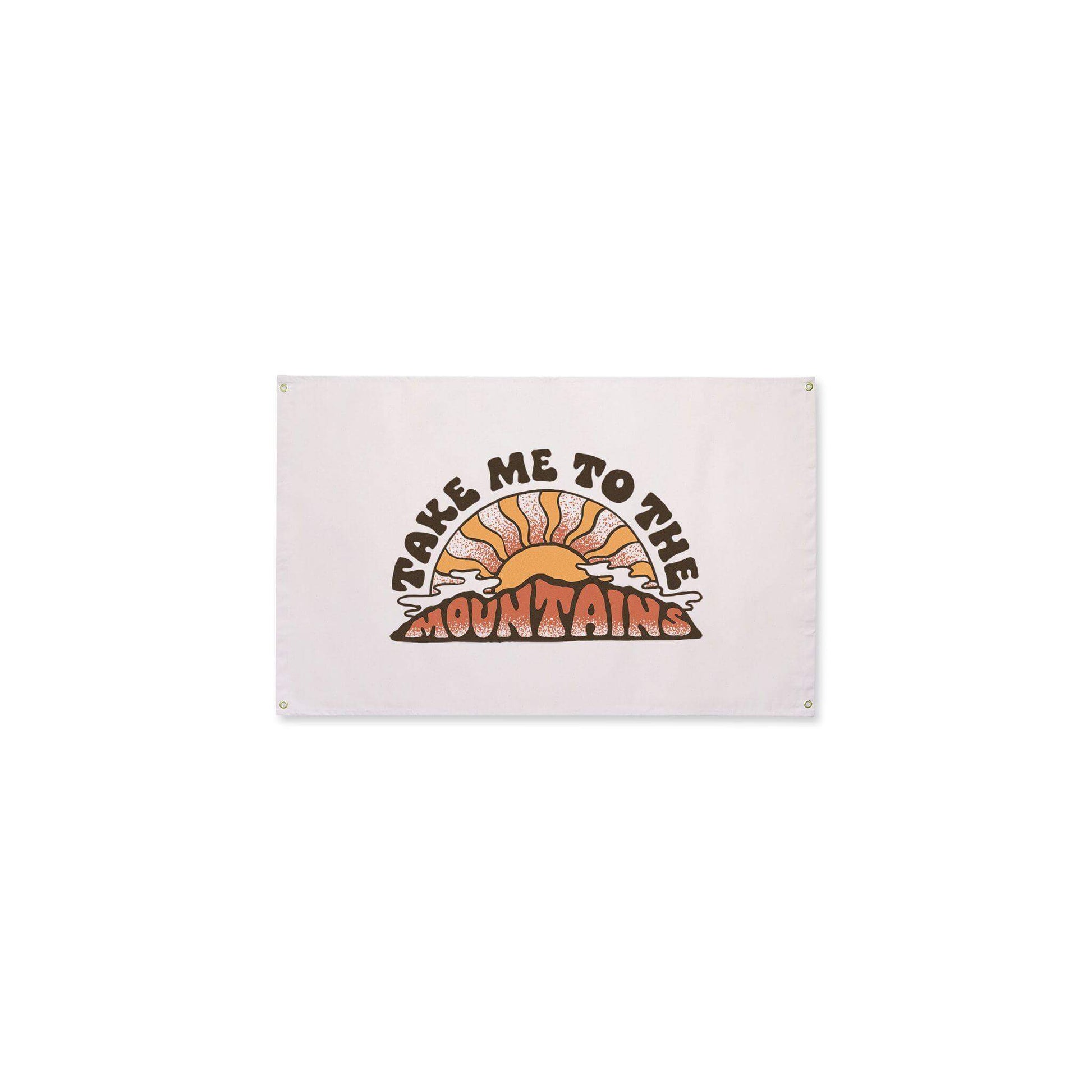 Take Me To The Mountains Canvas Flag - Trek Light