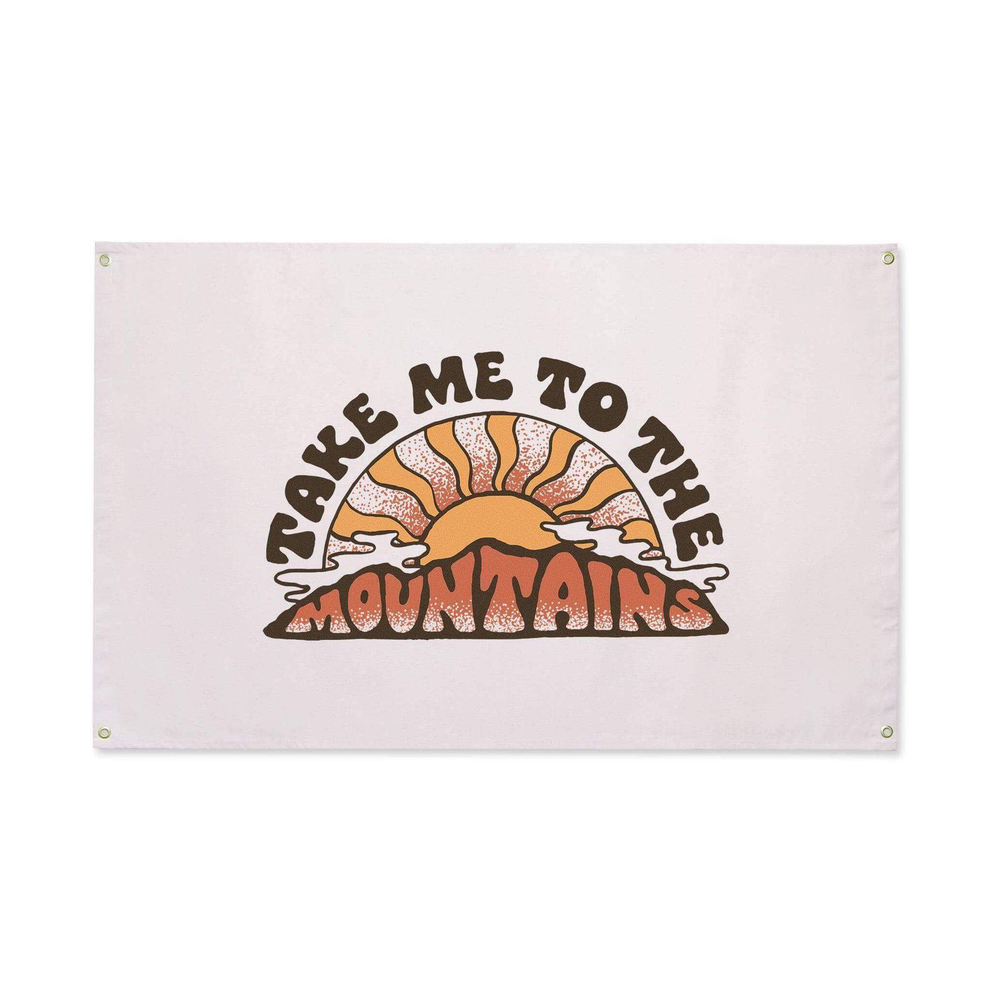 Take Me To The Mountains Canvas Flag - Trek Light