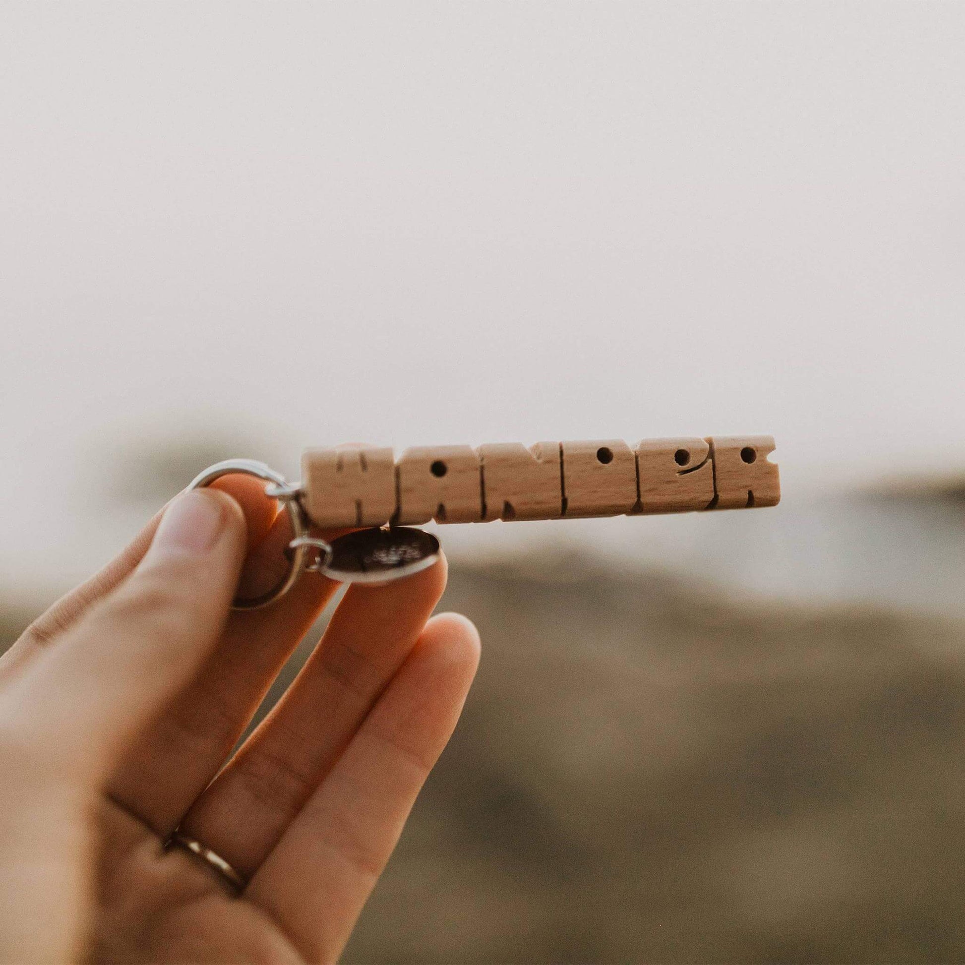 WANDER Wood Keychain - Trek Light