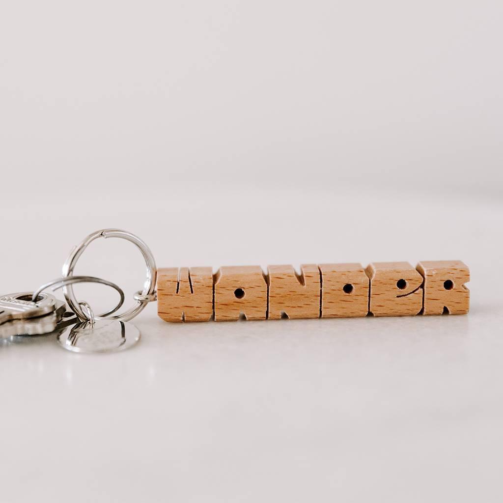 WANDER Wood Keychain - Trek Light